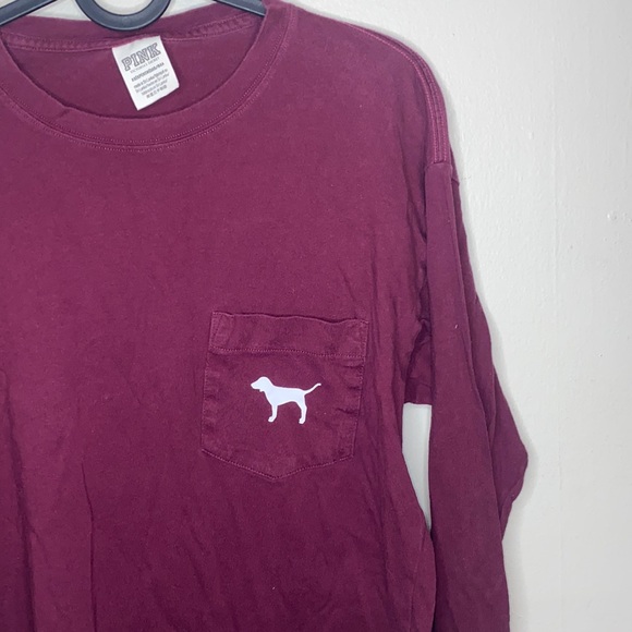 PINK Victoria's Secret Tops - 🐚Maroon PINK Victoria Secret long sleeved top!